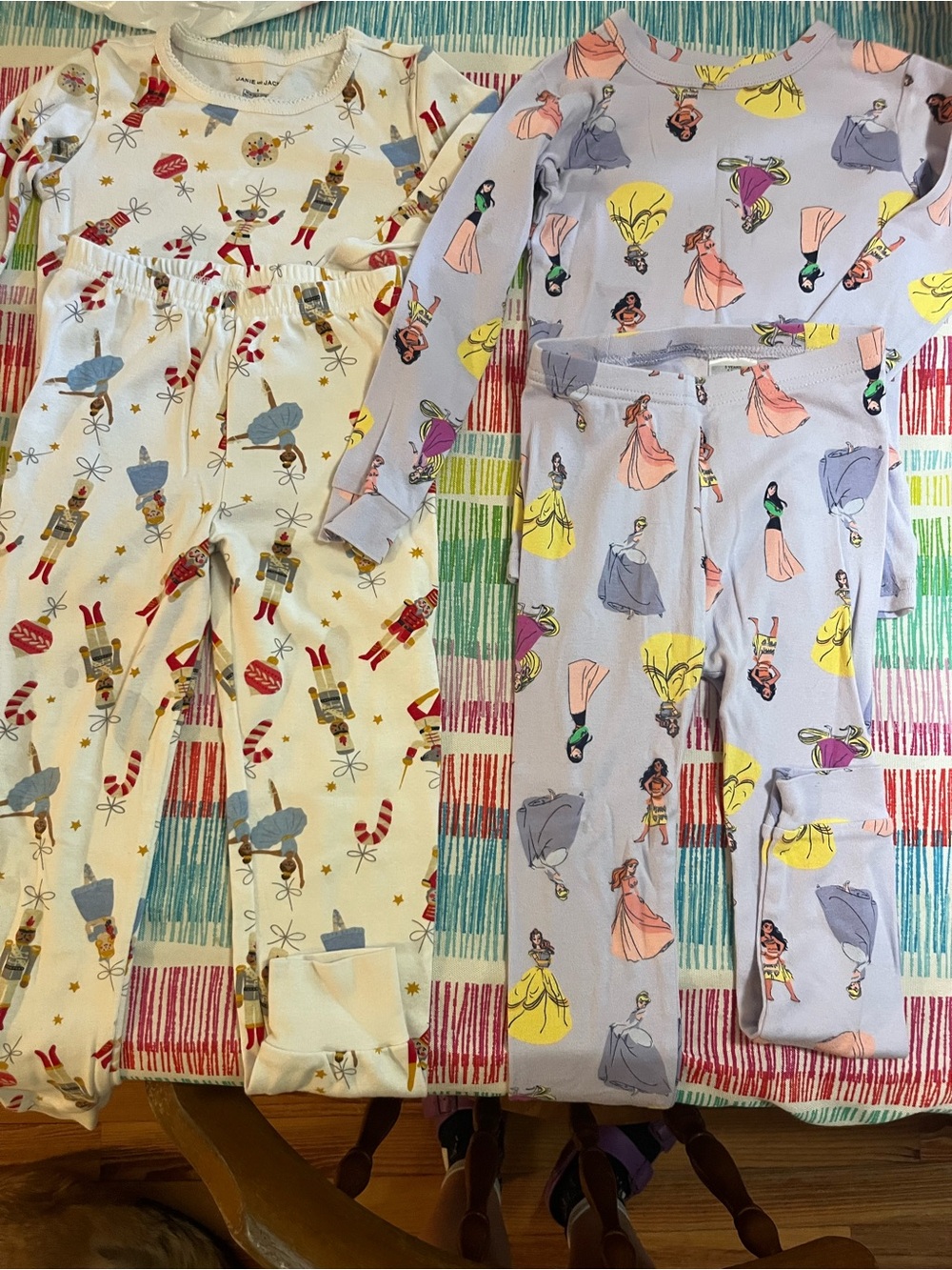 Janie & Jack Nutcracker PJs And Baby Gap Disney Princess Pjs size 5